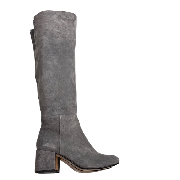 CLARKS Gray Suede Knee-High Women's Boots - Picture 1 of 5